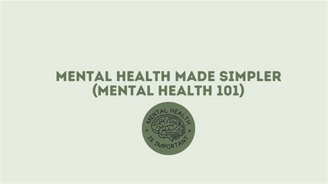 Mental Health Made Simpler Mental Health 101 Wilson County Public