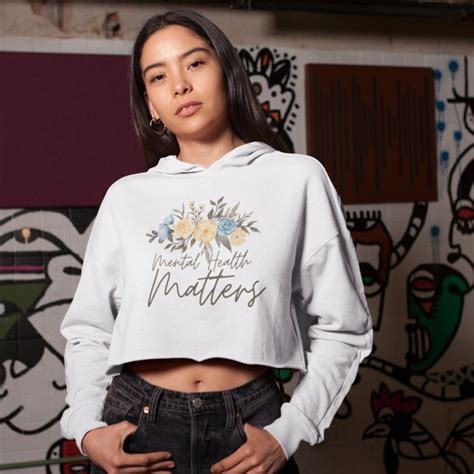 Mental Health Matters Cropped Hoodie