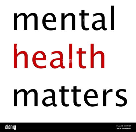 Mental Health Matters Words Design Stock Photo Alamy