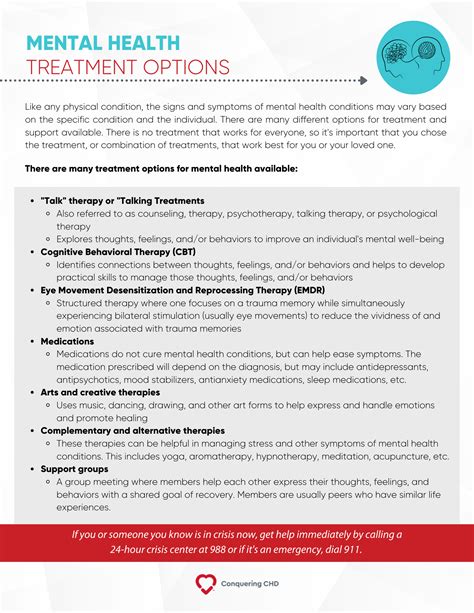 Mental Health Treatment Options Conquering Chd