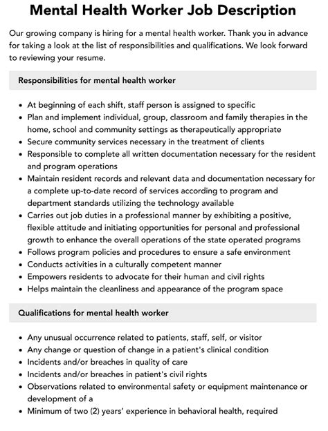 Mental Health Worker Jobs