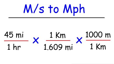 Meters To Miles Conversion Formula