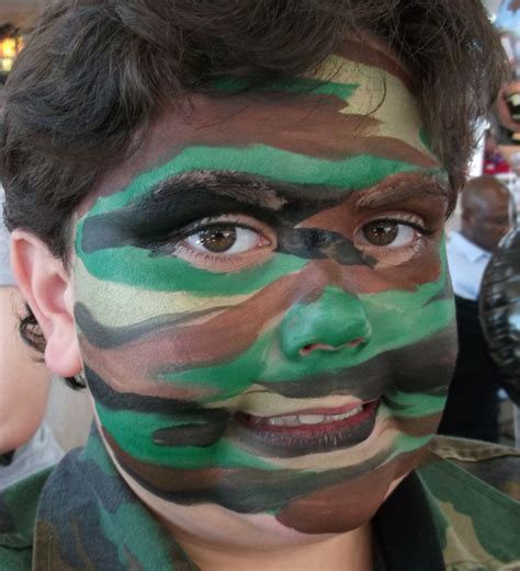 Military Camo Face Paint Pattern