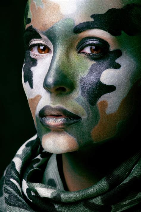 Military Face Camouflage Makeup