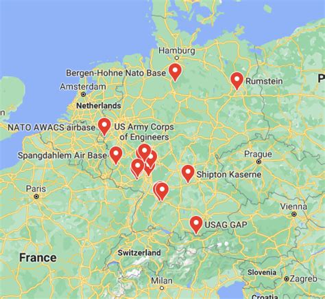 Germany Military Installations Map