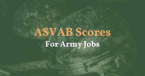 Military Jobs By Asvab Score