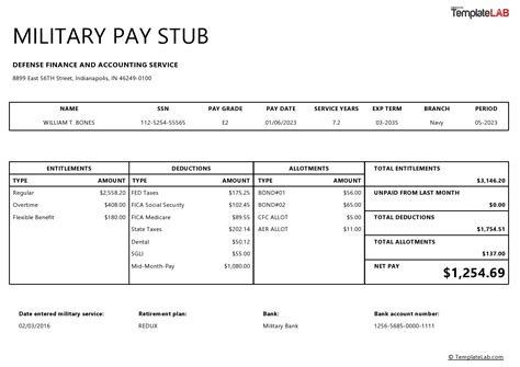 Military Paychecks For Employees