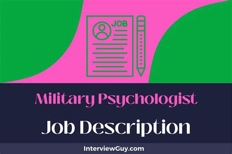 Military Psychologist Job Description