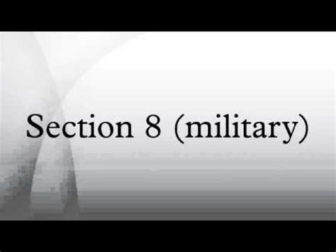 Military Section 8 Definition