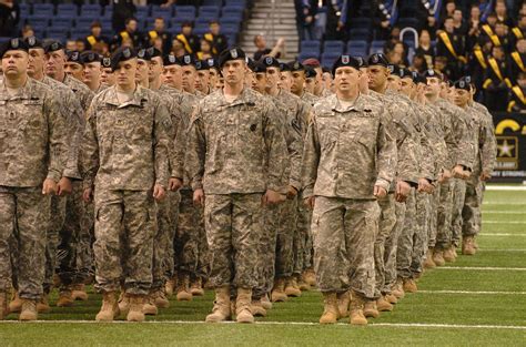 Military Standing At Attention