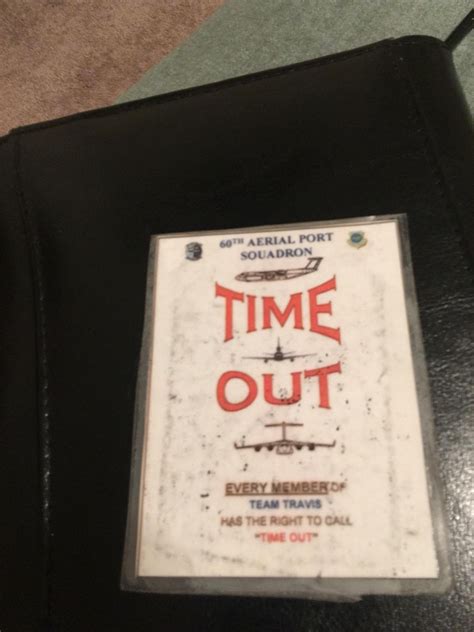 Military Time Out Card