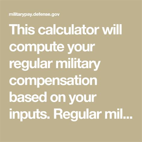 Militarypay Defense Gov Calculator