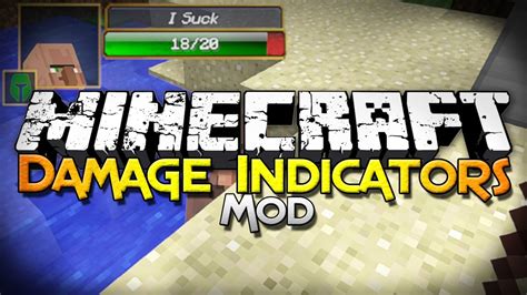 Minecraft Mod Showcase Damage Indicators Health Bars For Mobs Youtube