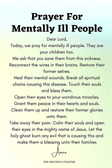 Miracle Prayer For Mental Illness