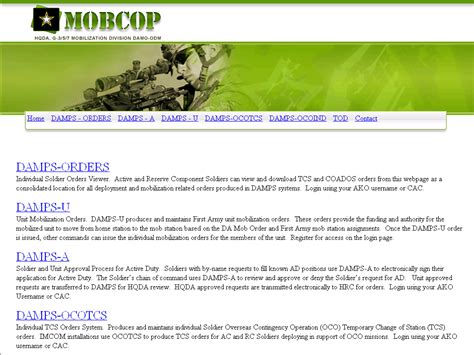 Mobcop Army Website