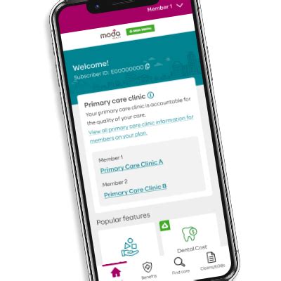 Moda Health Member Dashboard