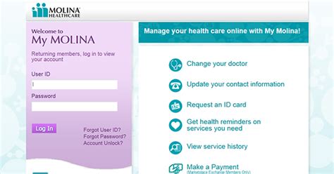 Molina Member Log In