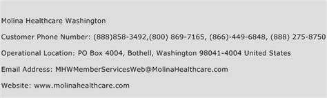 Molina Washington Customer Service