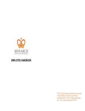 Monarch Healthcare Management Employee Handbook