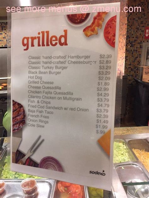 Moore Regional Hospital Cafeteria Menu