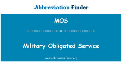 Mos Abbreviation Army