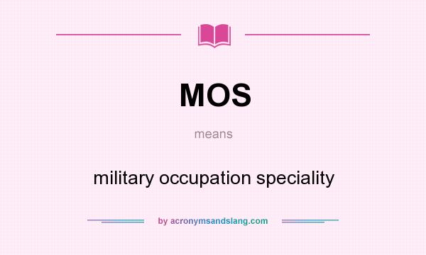 Mos Military Acronym