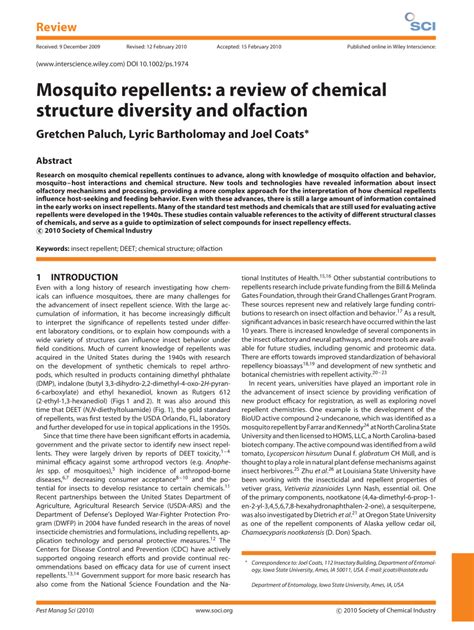 Mosquito Repellent Journal