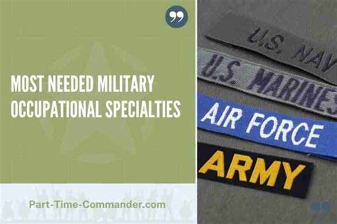 Most Needed Military Specialties