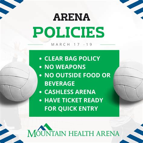 Mountain Health Arena Bag Policy