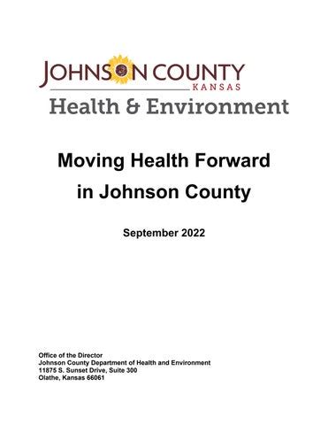 Moving Health Forward In Johnson County By Jcdhe Issuu