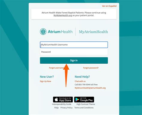 My Atrium Health Login