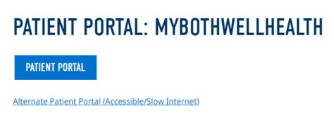 My Bothwell Patient Portal