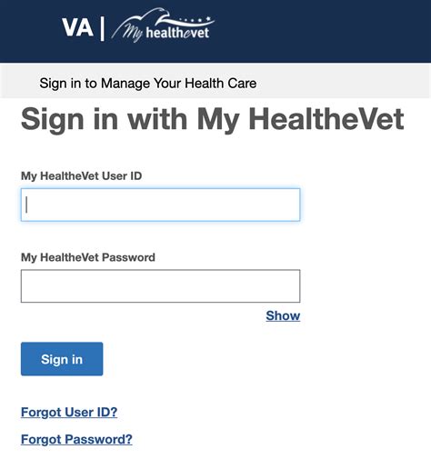 My Healthevet Sign In