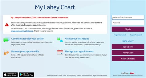 My Lahey Chart Sign In