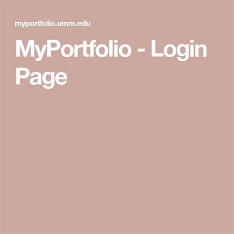 Myportfolio Login