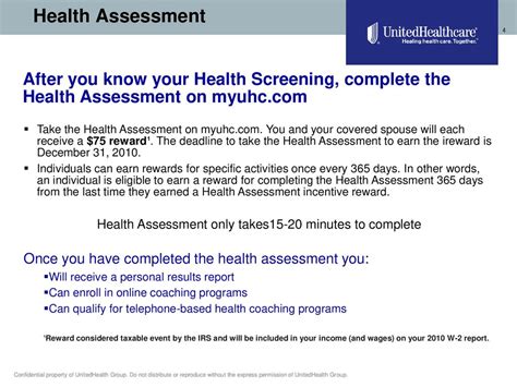 Myuhc Health Assessment Survey