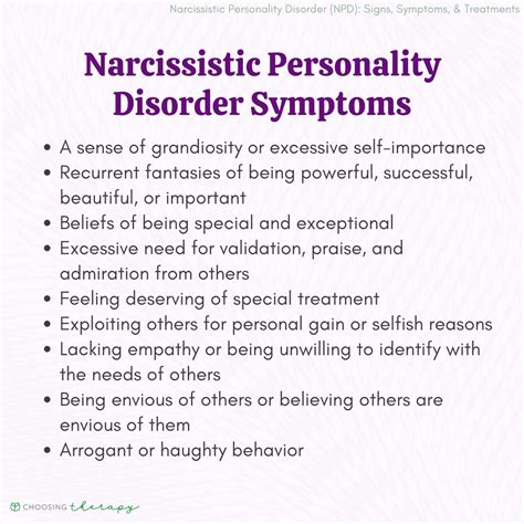 Narcissistic Personality Disorder Symptoms Treatment