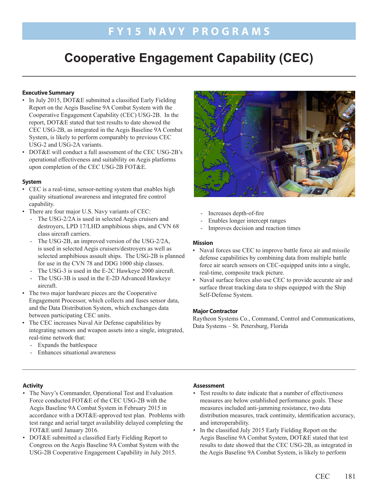 Navy Cec Cooperative Engagement Capability