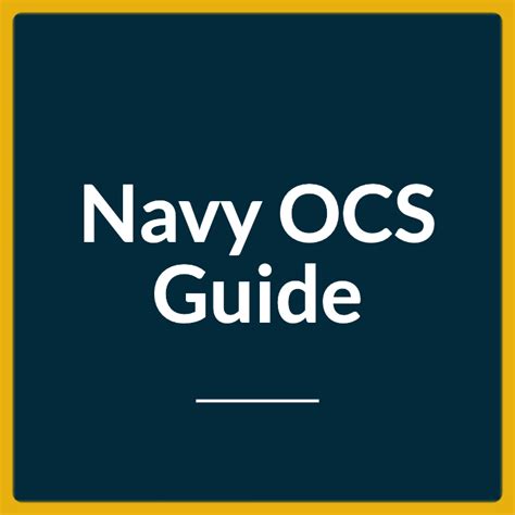 Navy Ocs Guide For Officer Applicants 2024