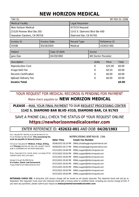 New Horizons Medical Records