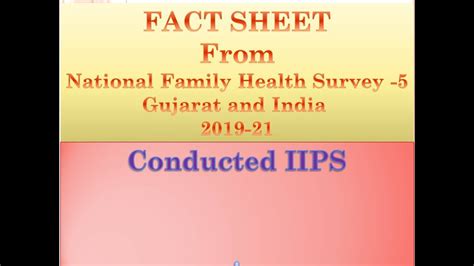 Nfhs 5 Gujarat Fact Sheet