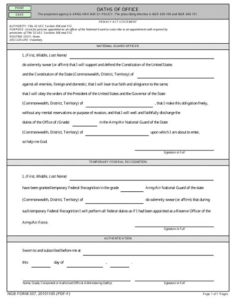 Ngb Form 337 Fillable