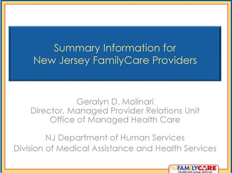 Nj Familycare Provider Directory