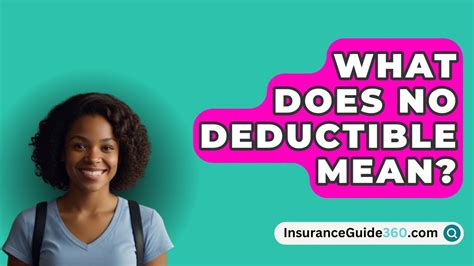 No Deductible Meaning