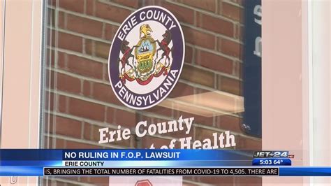 No Ruling Made In Lawsuit Between Erie County Health Department And