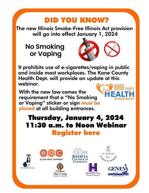 No Vaping At Businesses Webinar With Kane County Health Dept Elgin