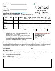 Nomad Health Timesheet