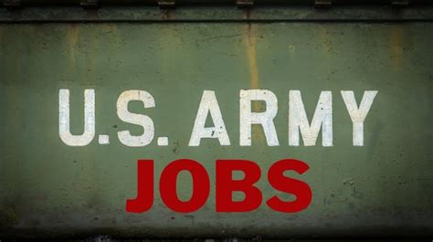 Non Combat Army Jobs Available