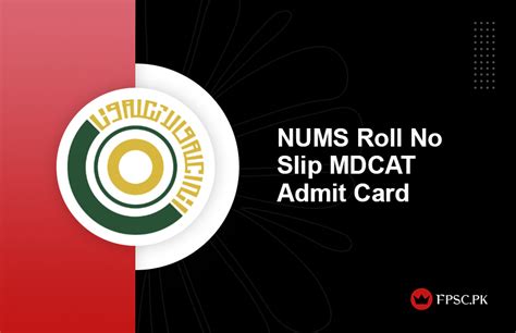 Nums Roll No Slip 2024