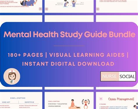 Nursing Mental Health Study Guide Bundle 180 Pages Ati Kaplan Etsy